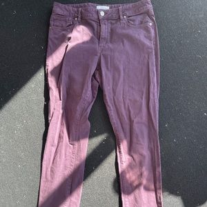Purple skinny jeans